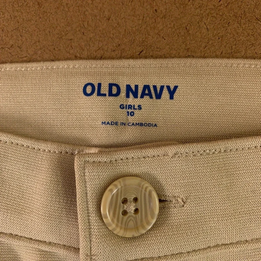 Old Navy Girls Size 10 Khaki School Uniform Ponte-Knit Jeggings NWT